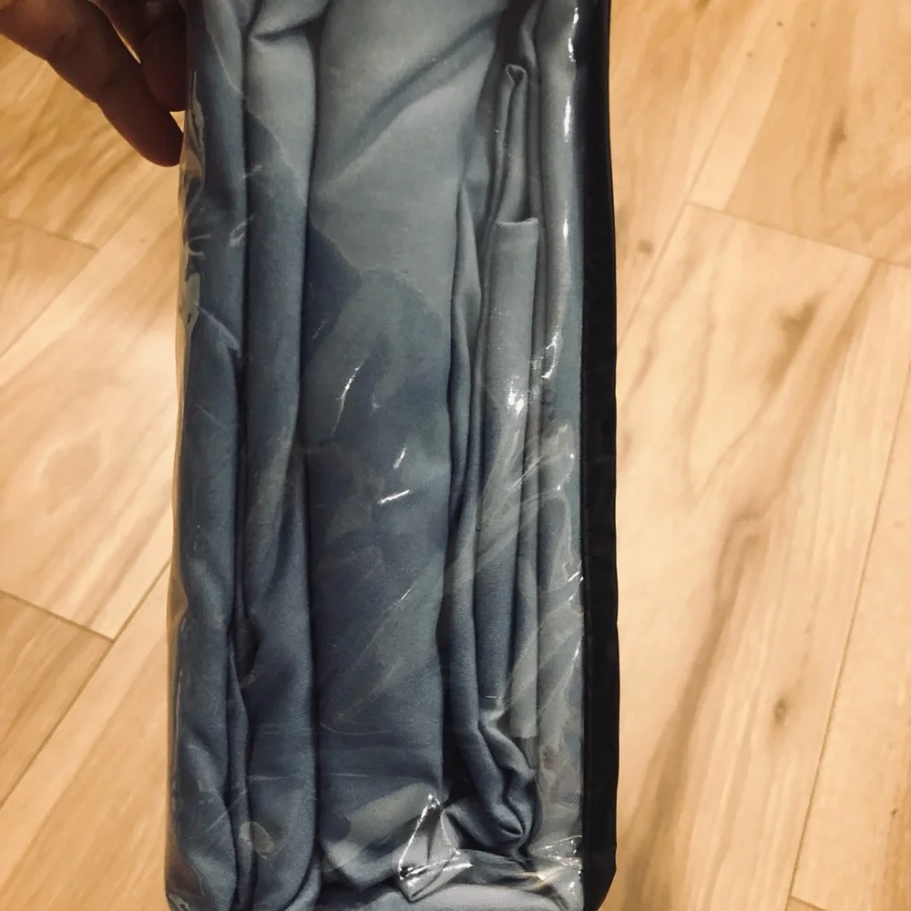 London Fog Garment Wash Wrinkle Resistant Sheet Set, Queen Size, Blue